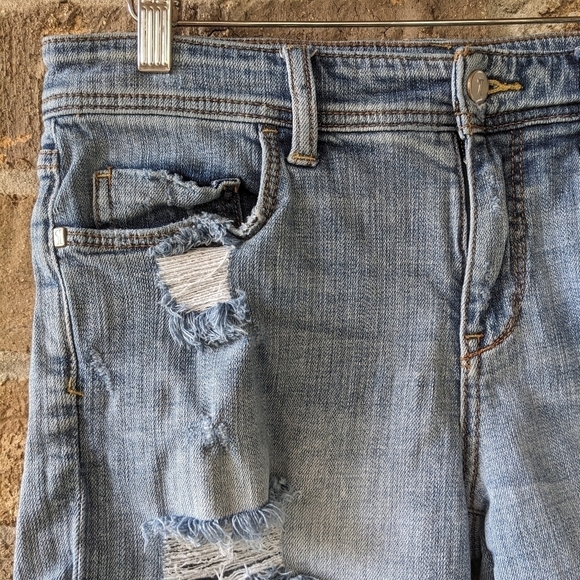 Anthropologie Pilcro and the Letterpress Hyphen Stretch Jean Shorts Size 27 - Picture 2 of 8